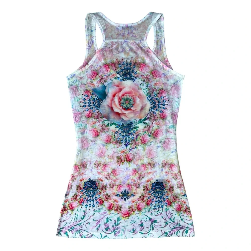 Alberto Makali floral artsy graphic tank top Whimsigoth Fairy - Picture 5 of 5